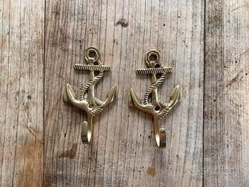 Coppia ganci Nautici appendi abiti Ancora