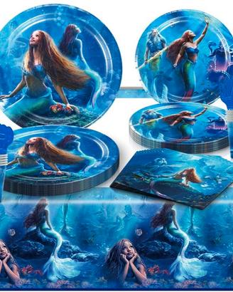 81 Pezzi Stoviglie Feste Sirena compleanno bambini