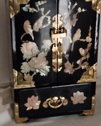 portagioie orientale vintage cinese incisione inma