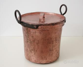Pentola calderone in rame per conserve