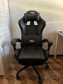 sedia da gaming ergonomica con cuscini