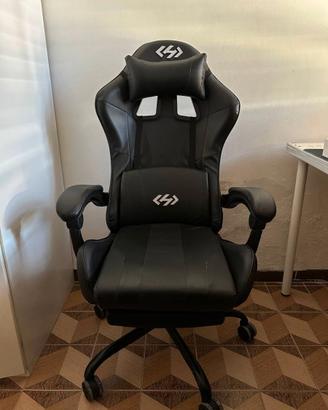 sedia da gaming ergonomica con cuscini