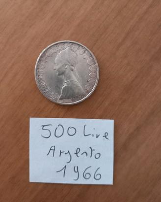 500 Lire Caravelle anno 1966 Argento