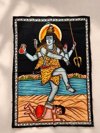 Grande Arazzo Shiva Artigianale India 115x83 cm