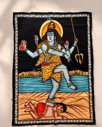 Grande Arazzo Shiva Artigianale India 115x83 cm