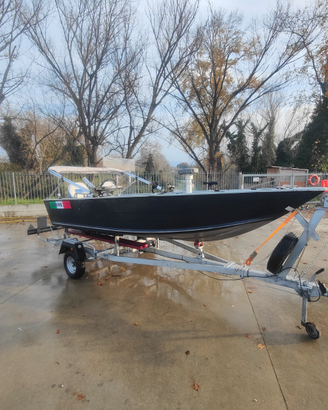 Barca Open in alluminio 450 stile Bass-boat