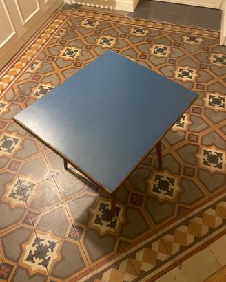 Tavolino rettangolare con piano in formica anni 50