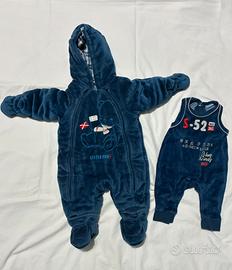 Eskimo + salopette neonato 1/3 mesi