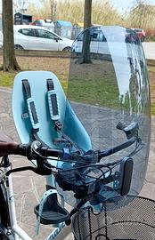Seggiolino anteriore bici + parabrezza