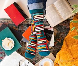 calzini unisex libri design 