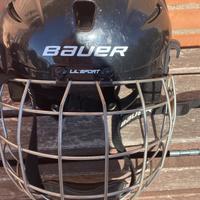 casco + mazza da  hockey