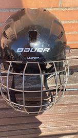 casco + mazza da  hockey