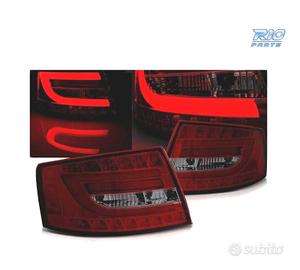 FANALI A LED BAR ROSSO PER AUDI A6 C6 SEDAN 04-08 