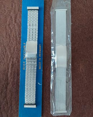 coppia bracciali acciaio 18 mm