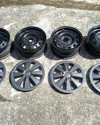 4 cerchi in ferro da 14" con copricerchi