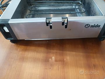 Griglia elettrica in acciaio marca Nida da 1800 W