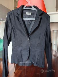 Giacca Malloni L nero lucido made in italy