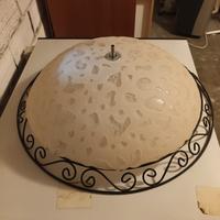 Lampadario da soffitto in ferro battuto