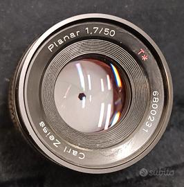 Obiettivo Carl Zeiss Planar 1,7/50 T* Vintage 