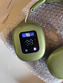 Cuffie wireless over-ear verdi con display ANC