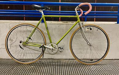 Bici scatto fisso - stile retrò Mininal - verde