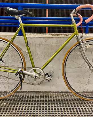 Bici scatto fisso - stile retrò Mininal - verde