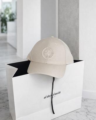 Stone Island Cap Beige Compass Logo - scontrino