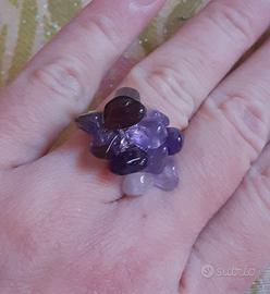 Anello regolabile ametista