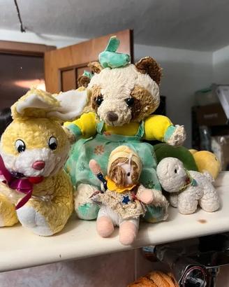 Mini Lotto 5 Giocattoli Vintage: Peluche, Bamboli