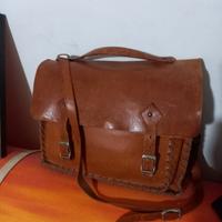 borsa cuoio vintage  vissuta