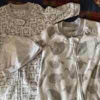 Sacco nanna in pile con maniche + cuffia abbinata