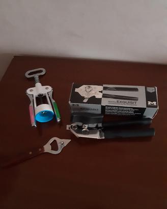 3 accessori per cucina in acciaio 