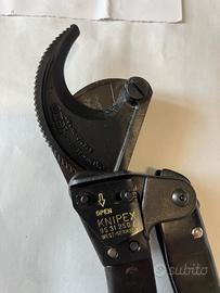 Pinza Cesoia Tagliacavi a Cricchetto Cremagliera