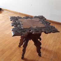 Tavolino etnico intarsiato a mano primi anni 50