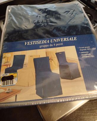 4 coprisedia blu scuro