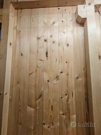pareti di legno perlinato smontate