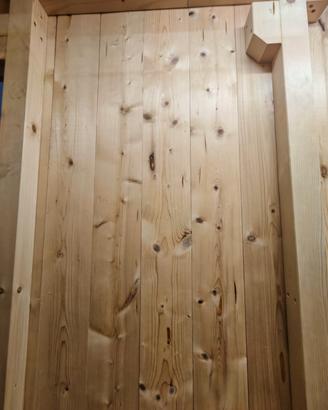 pareti di legno perlinato smontate