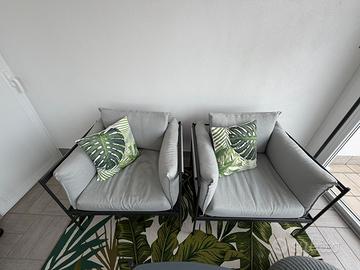 SET POLTRONE E TAVOLINO DA INTERNO ED ESTERNO