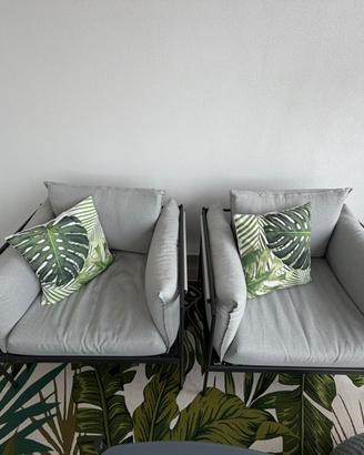 SET POLTRONE E TAVOLINO DA INTERNO ED ESTERNO