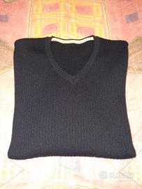 maglione  colore Blu a costine uomo