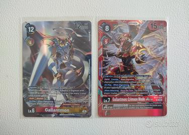 Gallantmon promo Digimon carte lotto giallo rosso