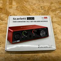 Scheda Audio Focursite Scarlett SOLO 3rd Gen.