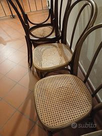 4 sedie thonet da  con paglia deteriorata 