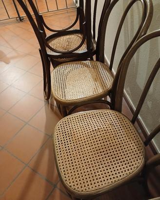 4 sedie thonet da impagliare