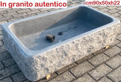 Lavello lavandino per cucina in pietra 90x50 cm 2