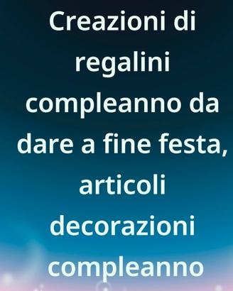 Sacchettini per compleanni
