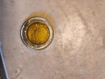 500 bimetallica del 1982  "con errori di conio" 