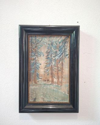 Dipinto vintage paesaggio firmato  "Bergmann"