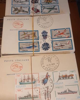 lotto buste&francobolli (FDC first day cover)74>91
