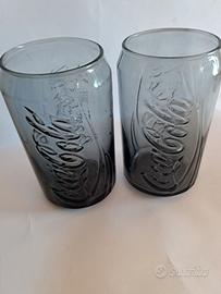 COPPIA BICCHIERI LATTINA COCA COLA